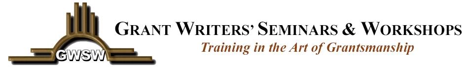 Grant Writers' Seminars & Workshops logo - "Training in the Art of Grantsmanship"