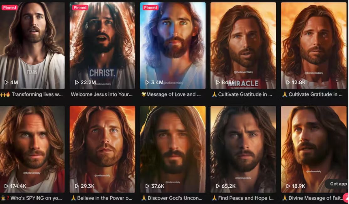 Jesus images on social media promise divine rewards for today’s fast-paced age. TikTok