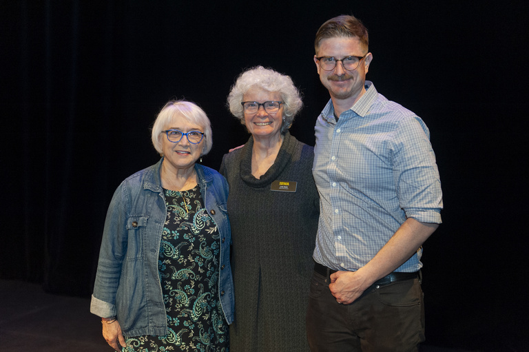 Marcia Lindgren and Thomas Mira Y Lopez with Lois Geist