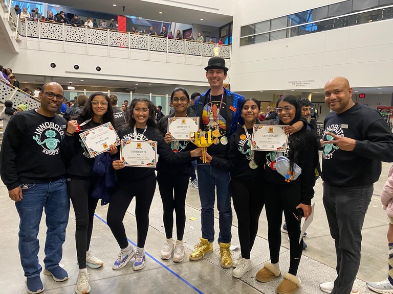 Team Innobots take First Place in the Champion’s Award at the State Competition at Iowa State University.