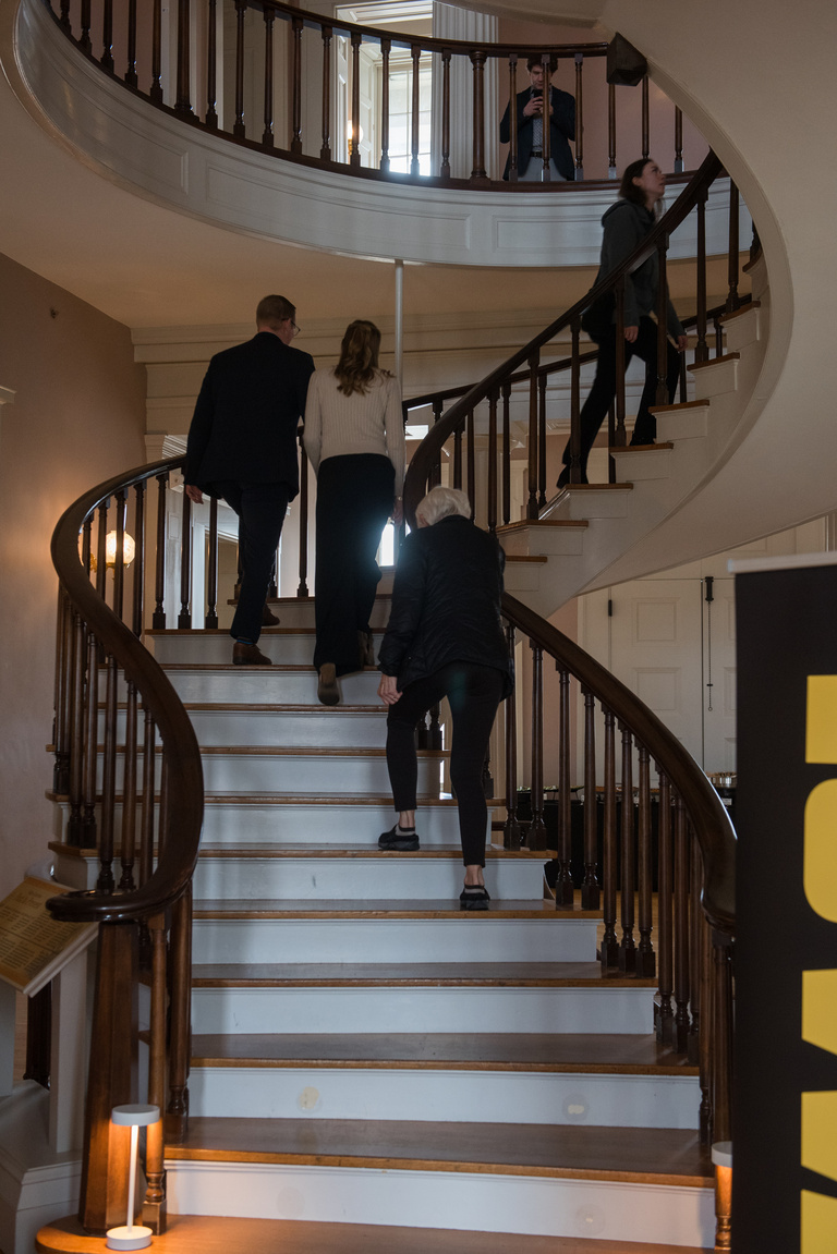Central staircase in the Old Capitol Museum
