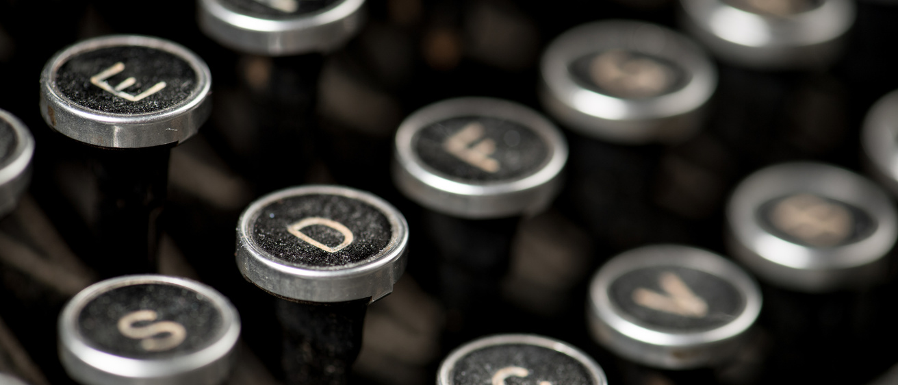 photo illustration of a vintage typewriter