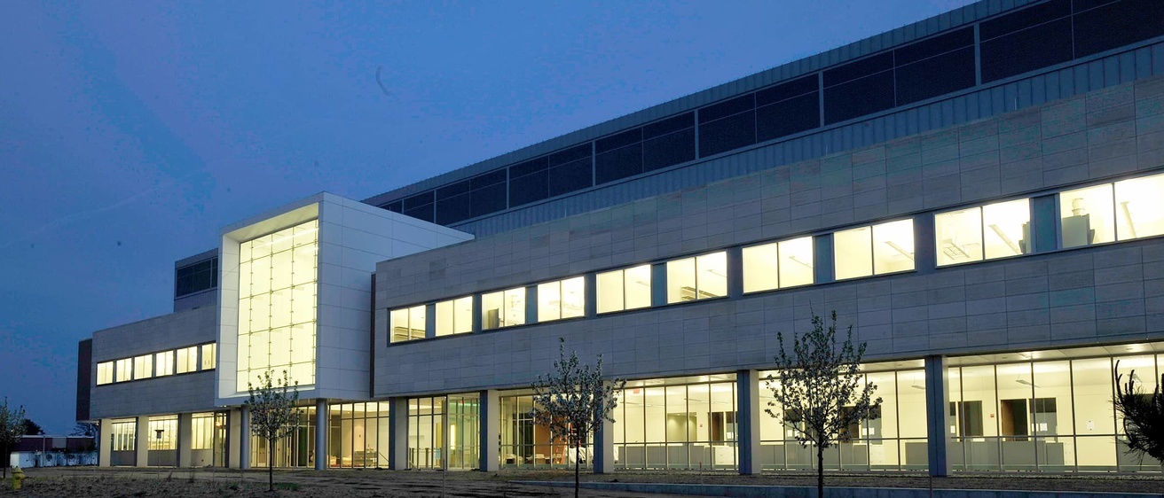 outside of State Hygienic Lab building in Coralville 