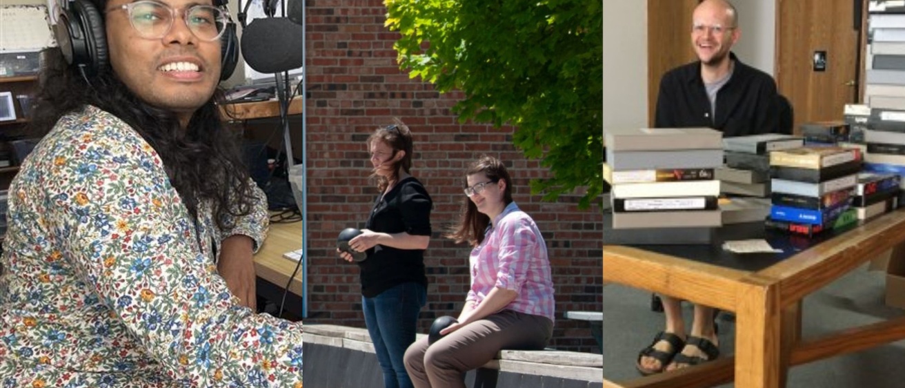 three interns working at local nonprofits