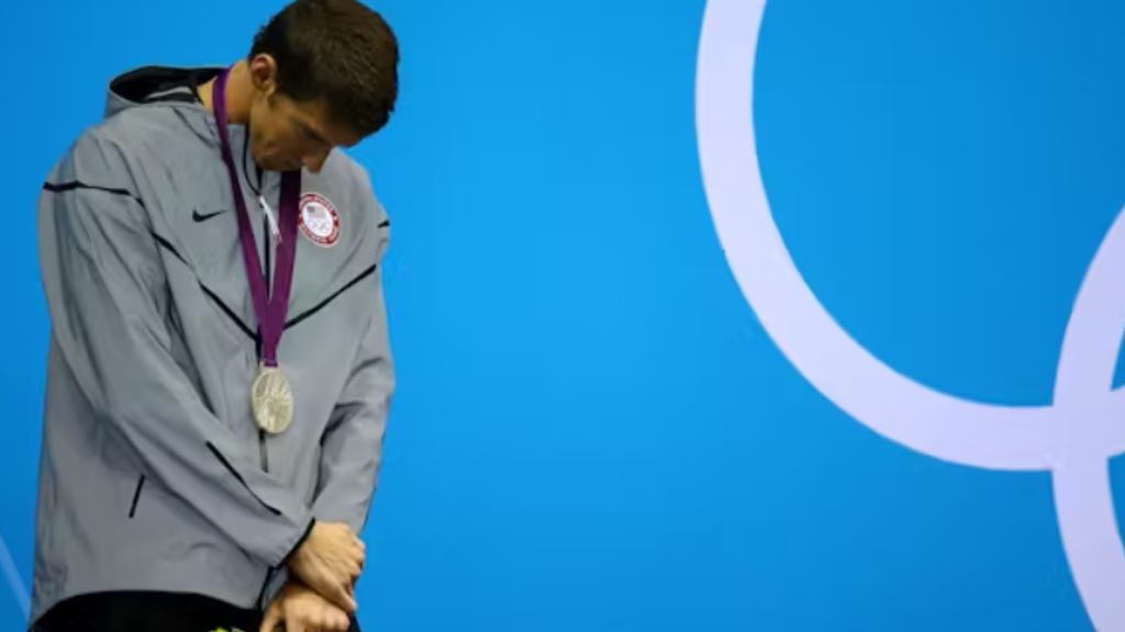 Silver medalist Michael Phelps
