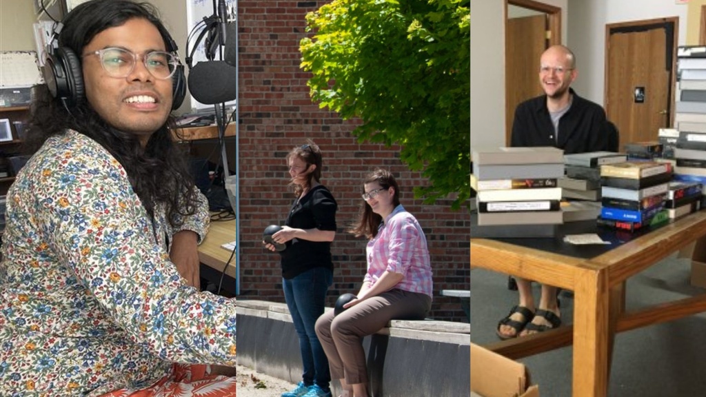 three interns working at local nonprofits